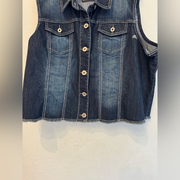 Maurices Dark Blue Denim Vest - Picture 5 of 6